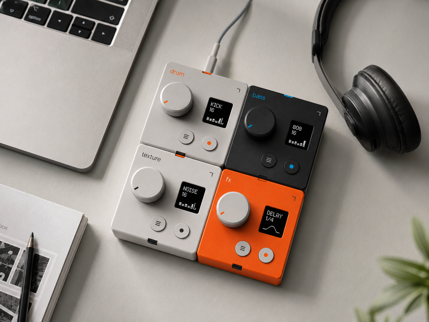 PV–4 modular sampler composer view